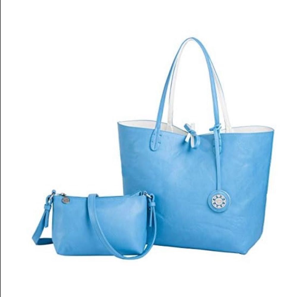 Sydney Love (Vegan Leather) Reversible Tote & Crossbody Set. - Picture 2 of 3